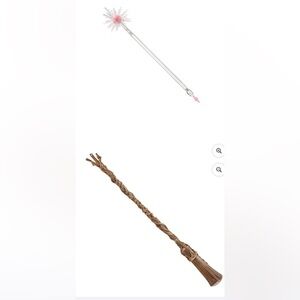 Wicked- Elphaba Broom & Glinda Wand Set (EUC) DECONSTRUCTED
